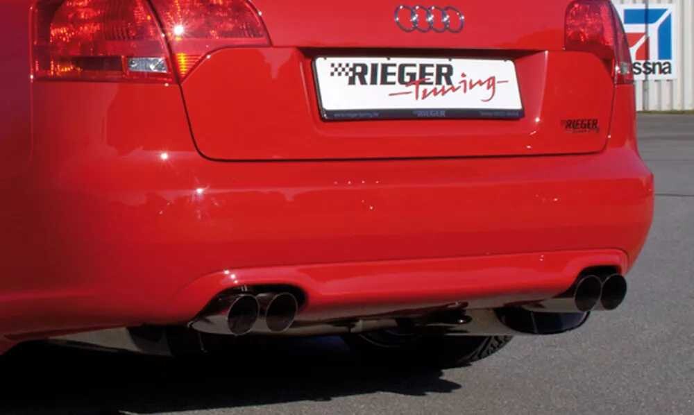 Rieger Tuning Rieger vložka zadního nárazníku pro Audi A4 8E avant, sedan po faceliftu, plast ABS bez povrchové úpravy