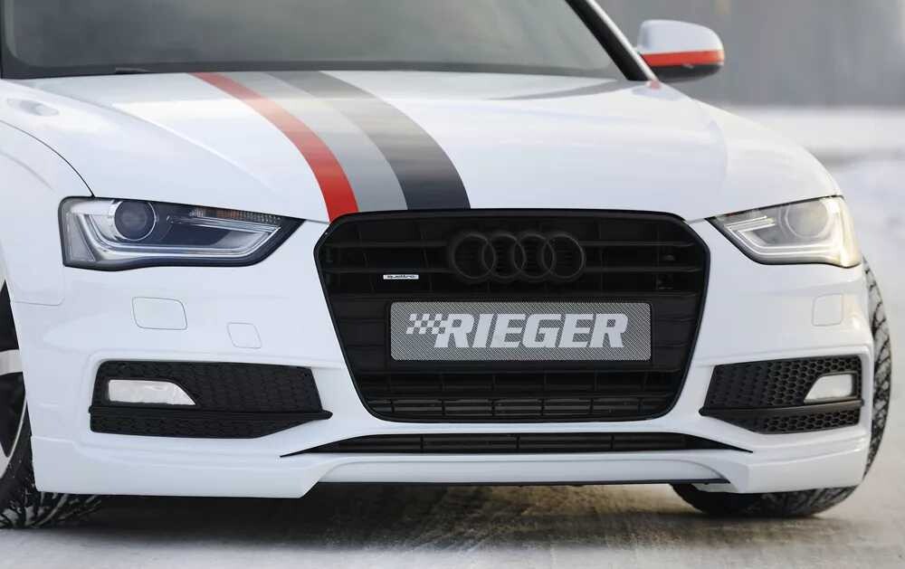 Rieger Tuning Rieger spoiler pod přední nárazník pro Audi A4 S4 B8, B81 avant, sedan po faceliftu, r.v. 01/12-, plast ABS bez povrchové úpravy