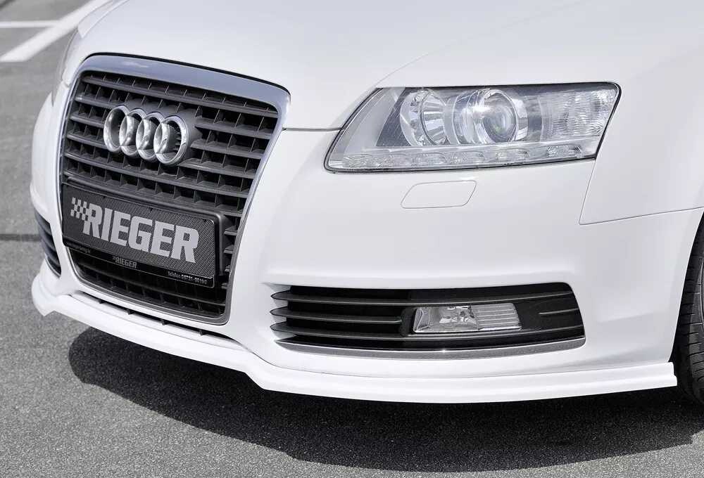 Rieger Tuning Rieger spoiler pod přední nárazník pro Audi A6 4F avant, sedan po faceliftu, r.v. 10/08-08/11, plast ABS bez povrchové úpravy