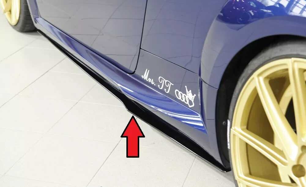 Rieger Tuning Rieger spoiler pod boční práh mont. strana levá pro Audi TTS 8J-FV, 8S kupé, roadster před faceliftem, r.v. 07/14-08/18, plast ABS bez povrchové úpravy