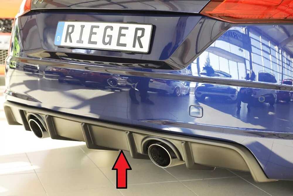 Rieger Tuning Rieger vložka zadního nárazníku pro Audi TT 8J-FV, 8S kupé, roadster vč. faceliftu, plast ABS bez povrchové úpravy