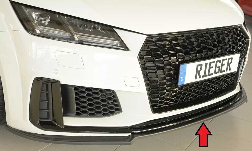 Rieger Tuning Rieger lipa pod přední nárazník pro Audi TTS 8J-FV, 8S kupé, roadster po faceliftu, 09/18-, plast ABS bez povrchové úpravy