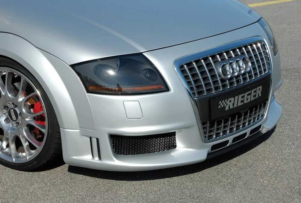 Rieger Tuning Rieger přední nárazník pro Audi TT 8N kupé, roadster, plast ABS bez povrchové úpravy, s žebrováním, pro vozy s ostřikovači světlometů