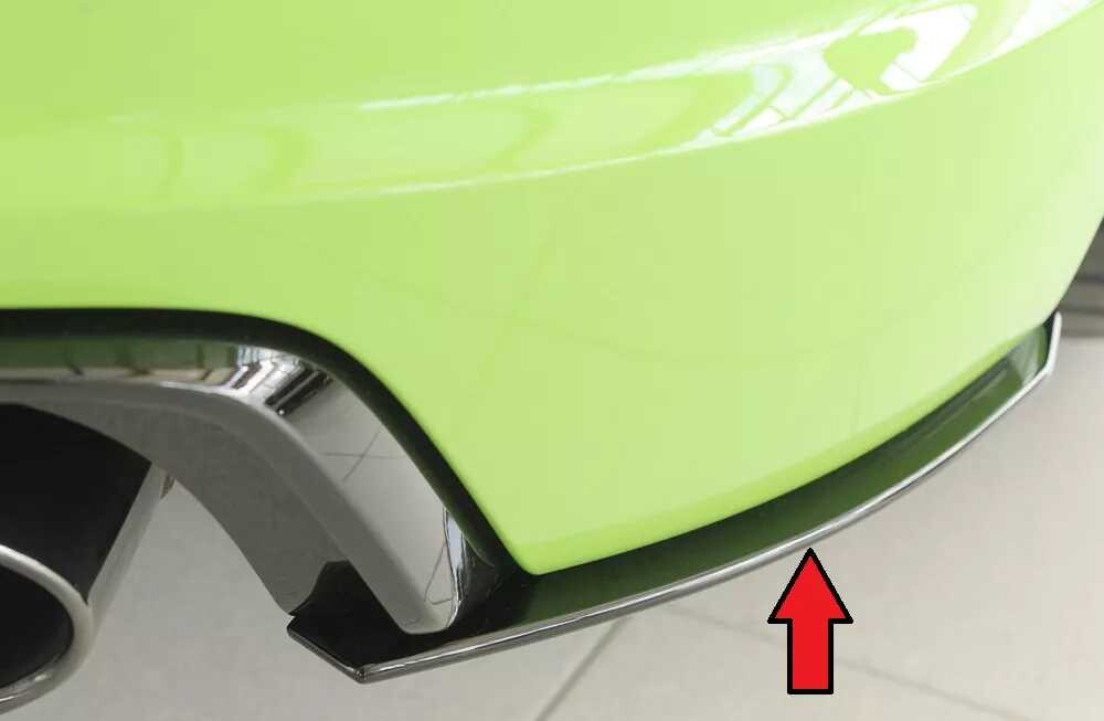 Rieger Tuning Rieger spoiler pod zadní nárazník na pravé straně pro Audi TT RS 8J, 8J1-FV, 8S kupé, roadster před faceliftem r.v. 05/16-08/18, plast ABS bez povrchové úpravy