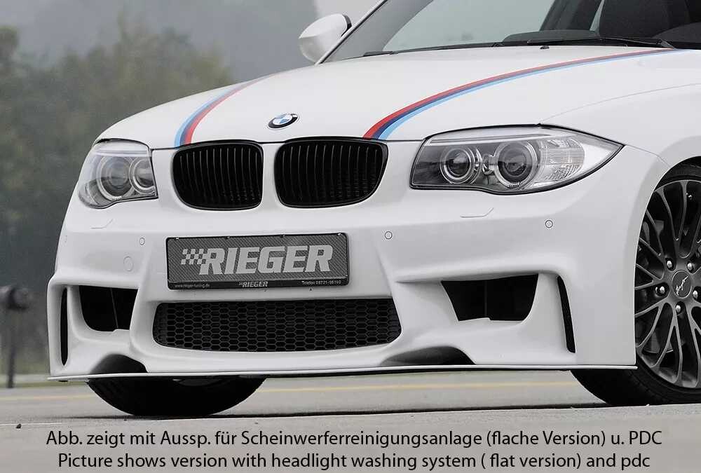 Rieger Tuning Rieger přední nárazník pro BMW řada 1 E81, E82, E88, E87 2-dvéř., 4-dvéř., kabriolet, kupé, sedan, plast ABS bez povrchové úpravy, pro vozy s parkovacím asistentem (PDC)