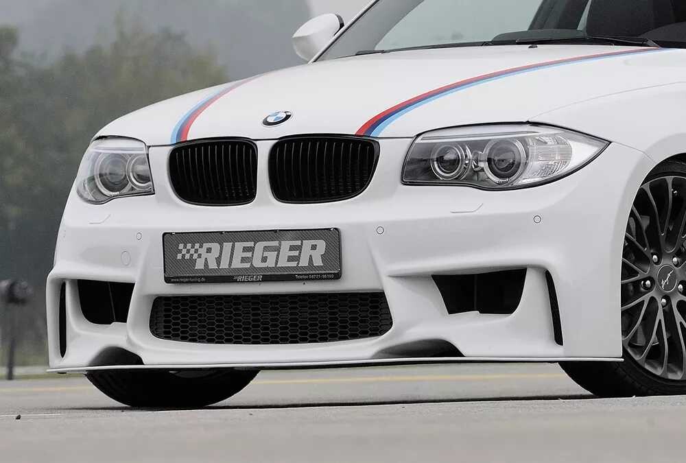Rieger Tuning Rieger přední nárazník pro BMW řada 1 E81, E82, E88, E87 2-dvéř., 4-dvéř., kabriolet, kupé, sedan, plast ABS bez povrchové úpravy, pro vozy s ostřikovači předních světlometů, parkovacím asistentem (PDC) a plochou nádobou