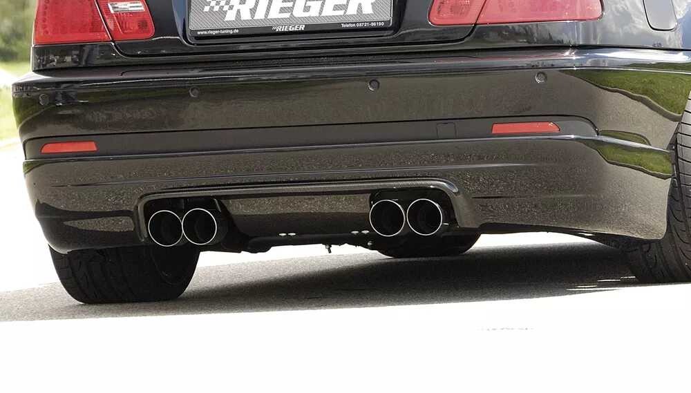 Rieger Tuning Rieger spoiler pod zadní nárazník M3-Look pro BMW řada 3 E46 kabriolet, kupé po faceliftu r.v. 02/02-, plast ABS bez povrchové úpravy