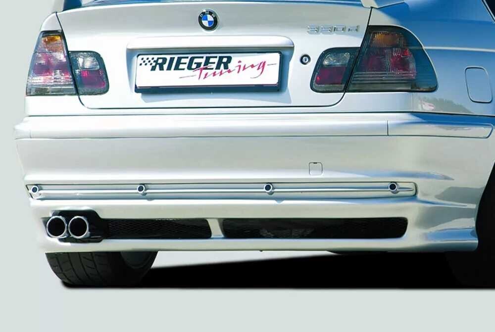 Rieger Tuning Rieger spoiler pod zadní nárazník pro BMW řada 3 E46 sedan před faceliftem r.v. 02/98-12/01, plast ABS bez povrchové úpravy, včetně tahokovové mřížky