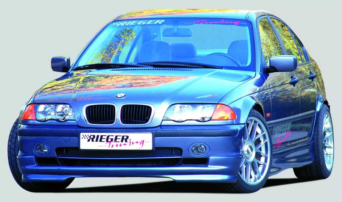 Rieger Tuning Rieger spoiler pod přední nárazník pro BMW řada 3 E46 sedan, touring před faceliftem, r.v. 02/98-12/01, plast ABS bez povrchové úpravy, pro vozy s M-Technic
