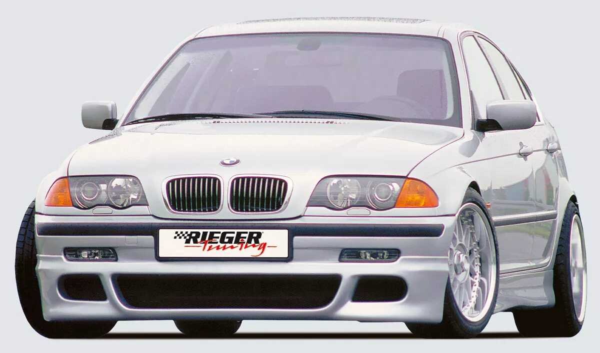 Rieger Tuning Rieger spoiler pod přední nárazník M5-Look pro BMW řada 3 E46 sedan, touring před faceliftem, r.v. 02/98-12/01, plast ABS bez povrchové úpravy