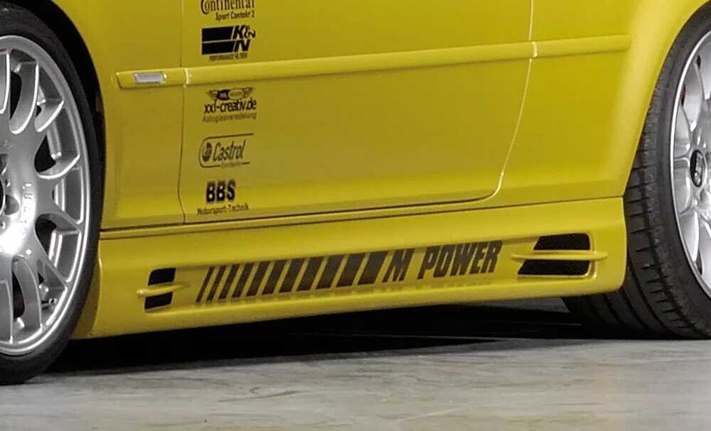 Rieger Tuning Rieger boční práh mont. strana pravá pro BMW řada 3 E46 touring vč. faceliftu, r.v. 02/02-, 02/98-12/01, plast ABS bez povrchové úpravy, s prolisem, s prolisem a dvěma výřezy