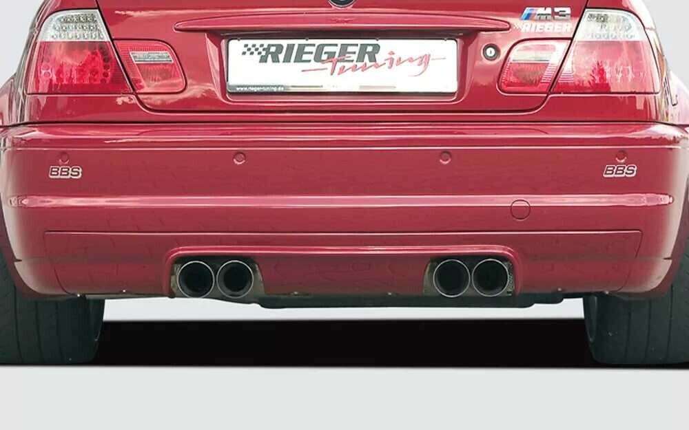 Rieger Tuning Rieger vložka zadního nárazníku CS-Look pro BMW řada 3 E46 M3 kabriolet, kupé, plast ABS bez povrchové úpravy