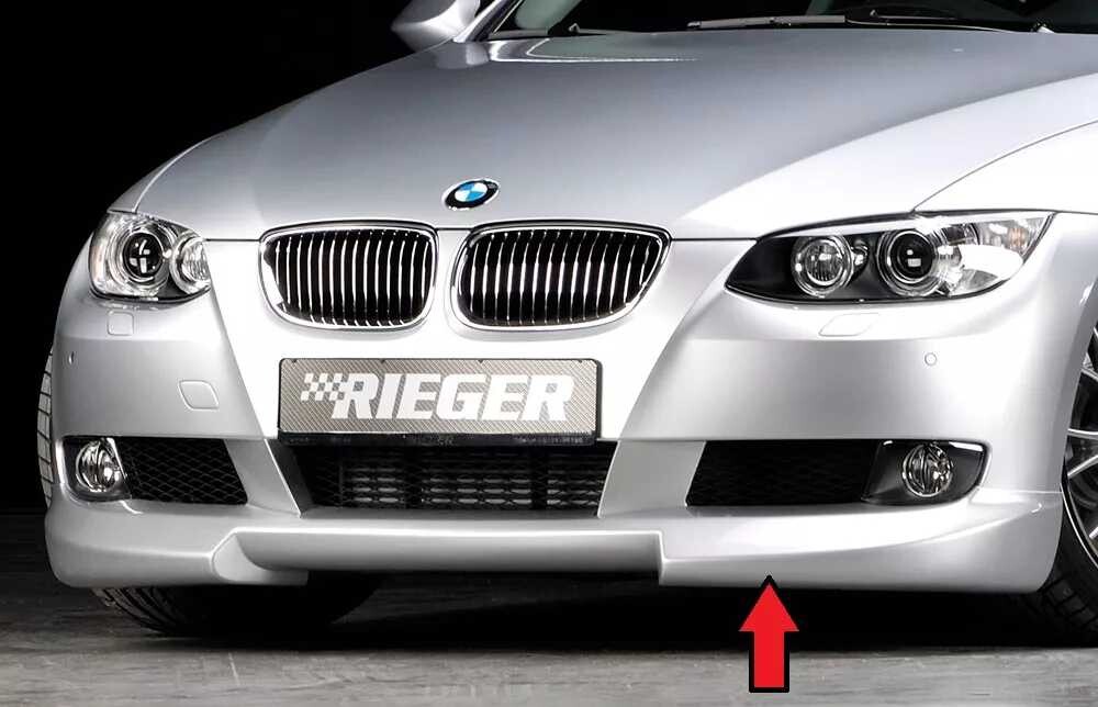 Rieger Tuning Rieger spoiler pod přední nárazník pro BMW řada 3 E92, E93 kabriolet, kupé před faceliftem, r.v. 03/07-02/10, 09/06-02/10, plast ABS bez povrchové úpravy