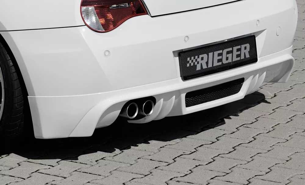 Rieger Tuning Rieger spoiler pod zadní nárazník pro BMW Z4 E85 kupé, roadster po faceliftu r.v. 01/06-03/09, plast ABS bez povrchové úpravy, pro vozy s dvojitou koncovkou 76mm vlevo