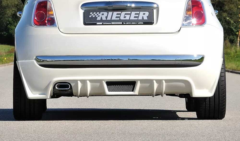 Rieger Tuning Rieger spoiler pod zadní nárazník pro Fiat 500 312 2-dvéř. r.v. 10/07-, plast ABS bez povrchové úpravy, pro koncovku vlevo