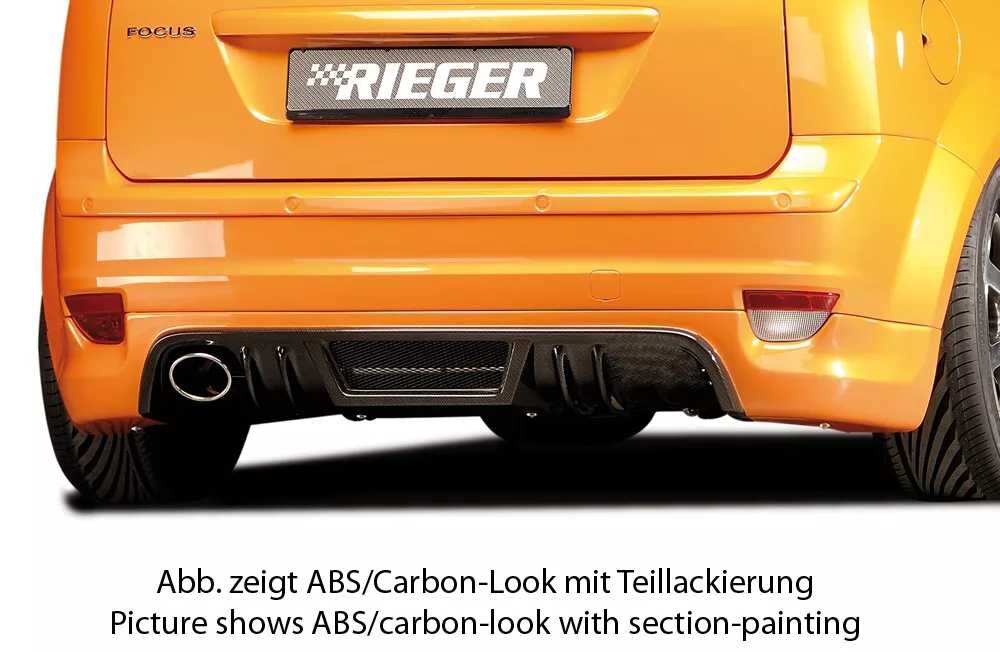 Rieger Tuning Rieger spoiler pod zadní nárazník pro Ford Focus 2 3-dvéř., 5-dvéř. před faceliftem r.v. 07/04-01/08, plast ABS bez povrchové úpravy, pro vozy s koncovkou vlevo