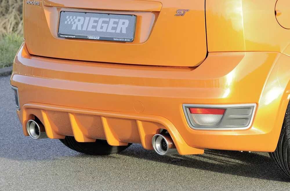 Rieger Tuning Rieger vložka zadního nárazníku pro Ford Focus 2 ST 3-dvéř., 5-dvéř. před faceliftem, plast ABS bez povrchové úpravy