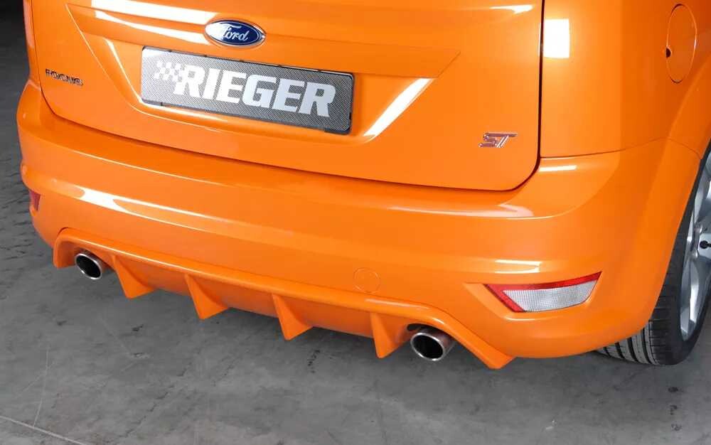 Rieger Tuning Rieger vložka zadního nárazníku pro Ford Focus 2 ST 3-dvéř., 5-dvéř. po faceliftu, plast ABS bez povrchové úpravy