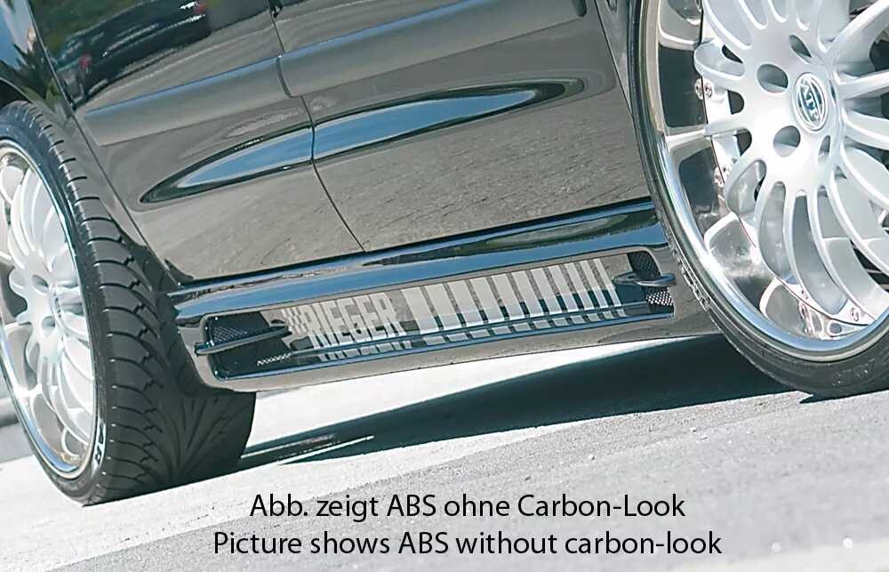 Rieger Tuning Rieger boční práh mont. strana pravá pro Volkswagen Galaxy WGR van, r.v. 04/00-, plast ABS s povrchovou úpravou Carbon-Look, s prolisem, s prolisem a dvěma výřezy