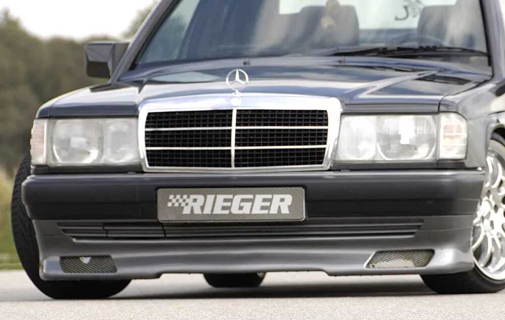 Rieger Tuning Rieger spoiler pod přední nárazník pro Mercedes 190 W201 sedan, plast ABS bez povrchové úpravy