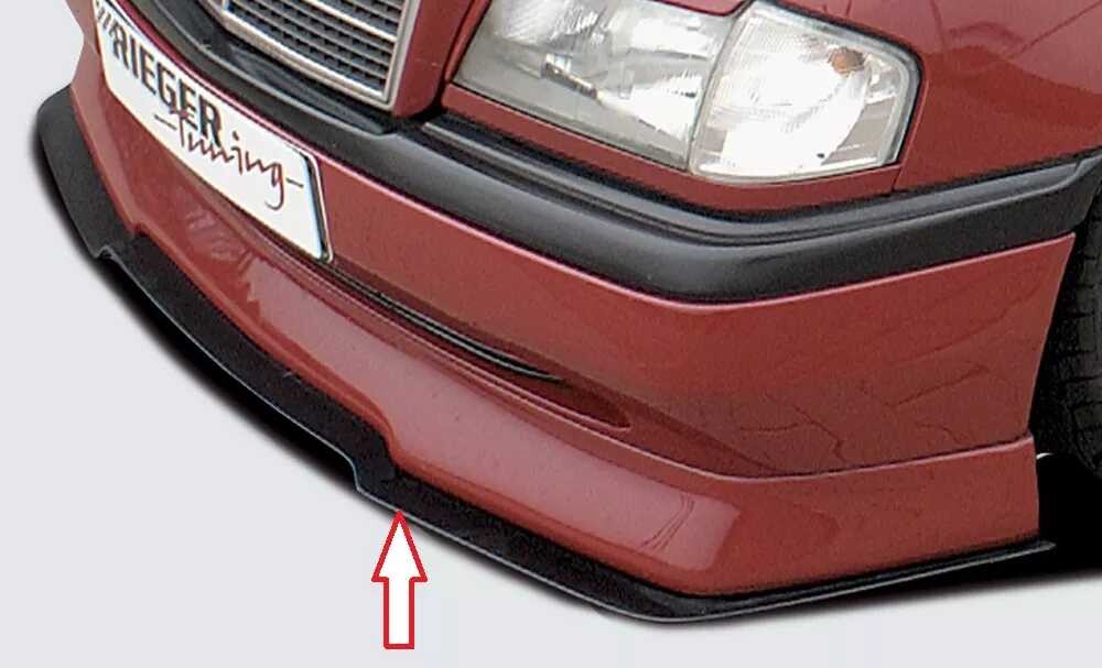 Rieger Tuning Rieger lipa pod přední nárazník Rieger pro Mercedes třída C W202 sedan, t-model, plast ABS bez povrchové úpravy