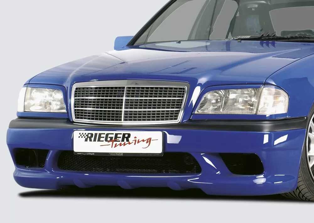 Rieger Tuning Rieger přední nárazník pro Mercedes třída C W202 sedan, t-model, plast ABS bez povrchové úpravy, s držáky originálních mlhových světel
