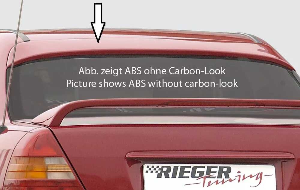 Rieger Tuning Rieger patka na zadní okno pro Mercedes třída C W202 sedan, plast ABS s povrchovou úpravou Carbon-Look