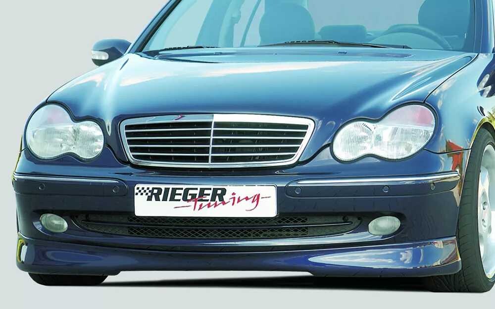 Rieger Tuning Rieger spoiler pod přední nárazník pro Avantgarde pro Mercedes třída C W203 sedan, t-model, r.v. 05/00-, plast ABS bez povrchové úpravy