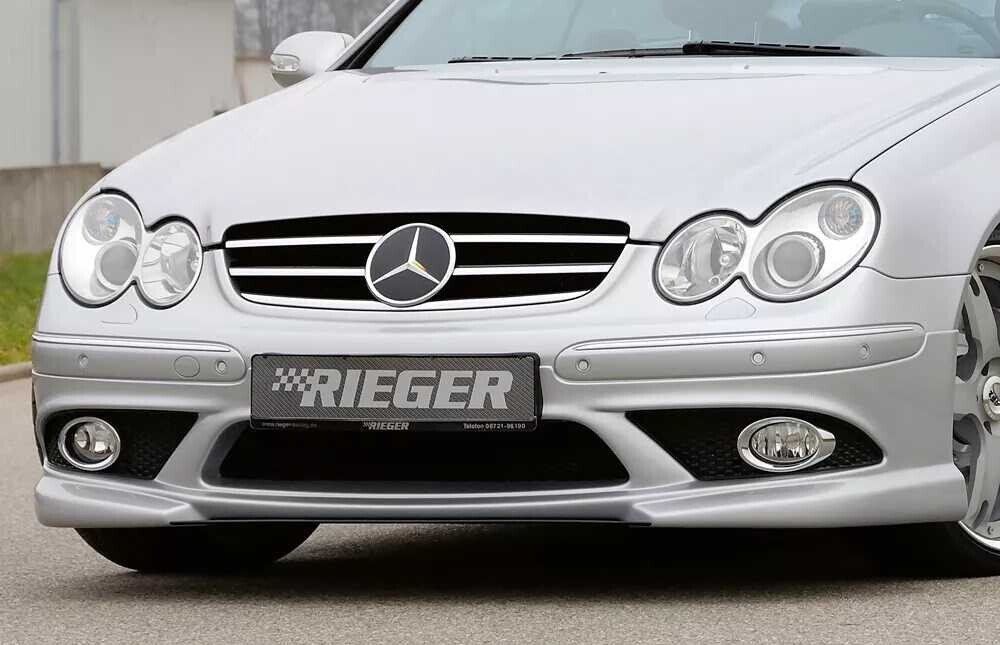 Rieger Tuning Rieger spoiler pod přední nárazník pro Mercedes CLK W209 kabriolet, kupé (předfacelift / do r.v. 2005), r.v. 00/02-06/04, plast ABS bez povrchové úpravy