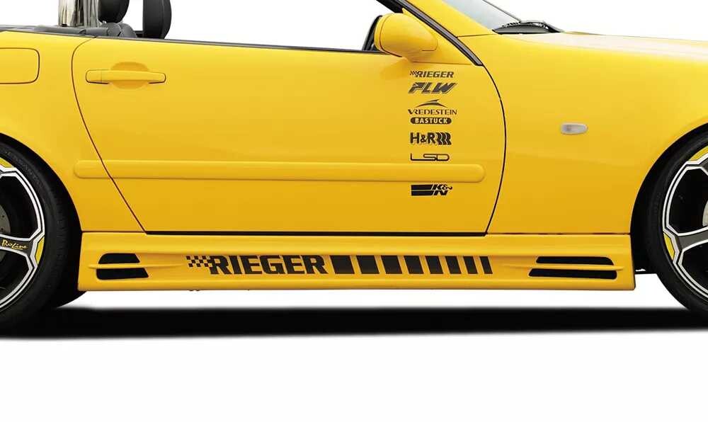 Rieger Tuning Rieger boční práh mont. strana pravá pro Mercedes SLK R170, r.v. 01/01-, 09/96-12/00, plast ABS bez povrchové úpravy, s prolisem, s prolisem a dvěma výřezy
