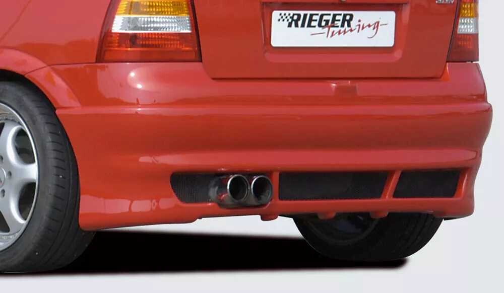 Rieger Tuning Rieger spoiler pod zadní nárazník pro Opel Astra G 3-dvéř., 5-dvéř., fastback, plast ABS bez povrchové úpravy
