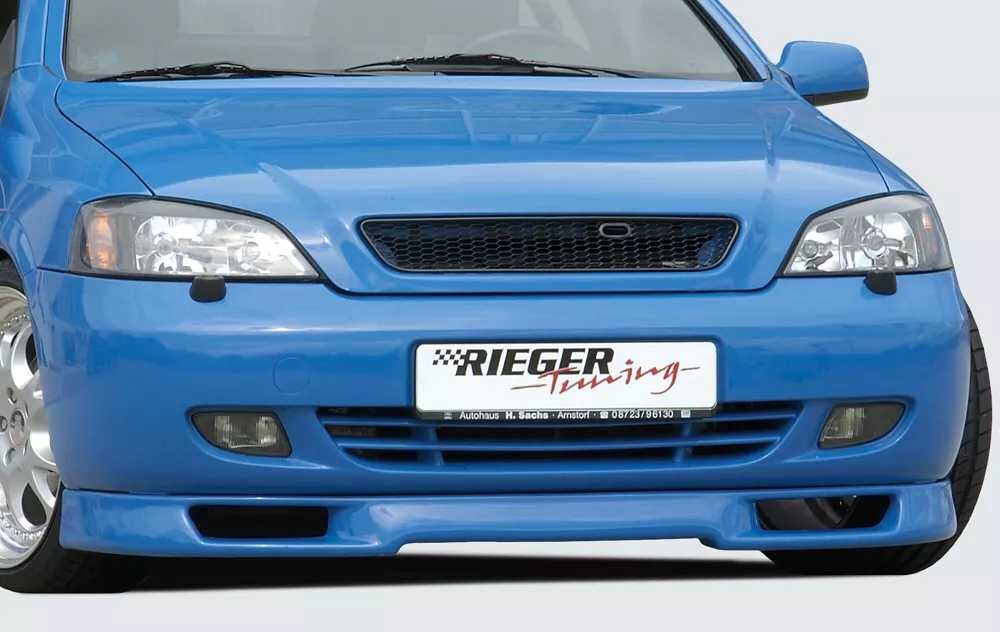Rieger Tuning Rieger spoiler pod přední nárazník pro Opel Astra G cabrio, kupé, plast ABS bez povrchové úpravy