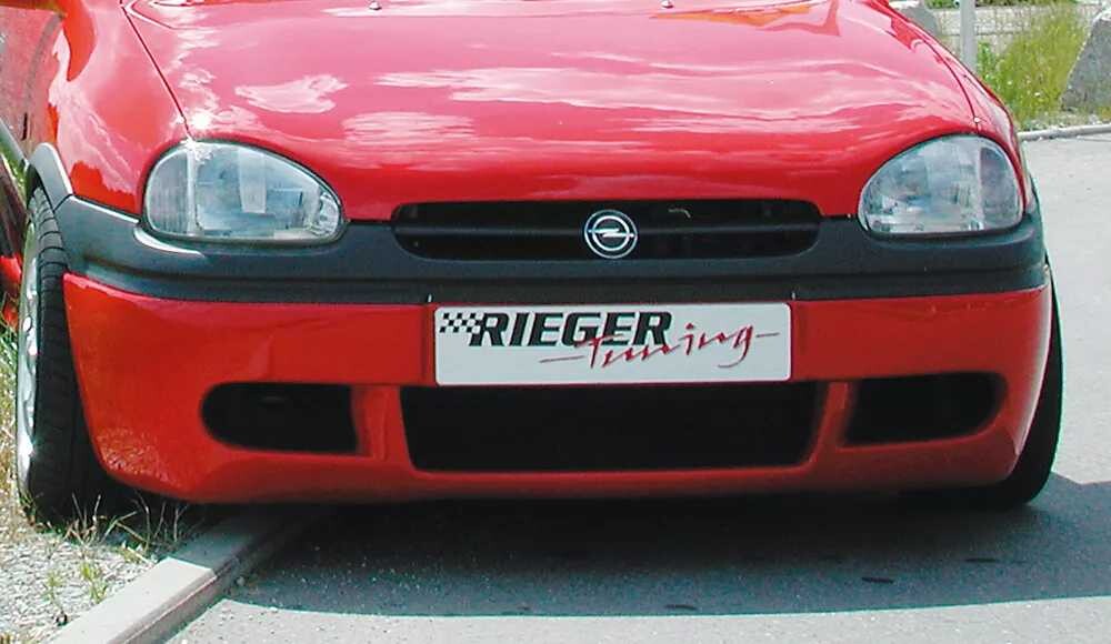Rieger Tuning Rieger spoiler pod přední nárazník (varianta 3) pro Opel Corsa B 3-dvéř. (do r.v. 97), r.v. 02/93-09/96, plast ABS bez povrchové úpravy