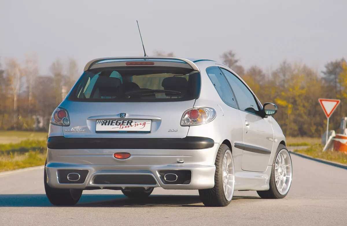 Rieger Tuning Rieger boční práh mont. strana pravá pro Peugeot 206 convertible CC, sedan, r.v. 09/98-05/06, plast ABS bez povrchové úpravy