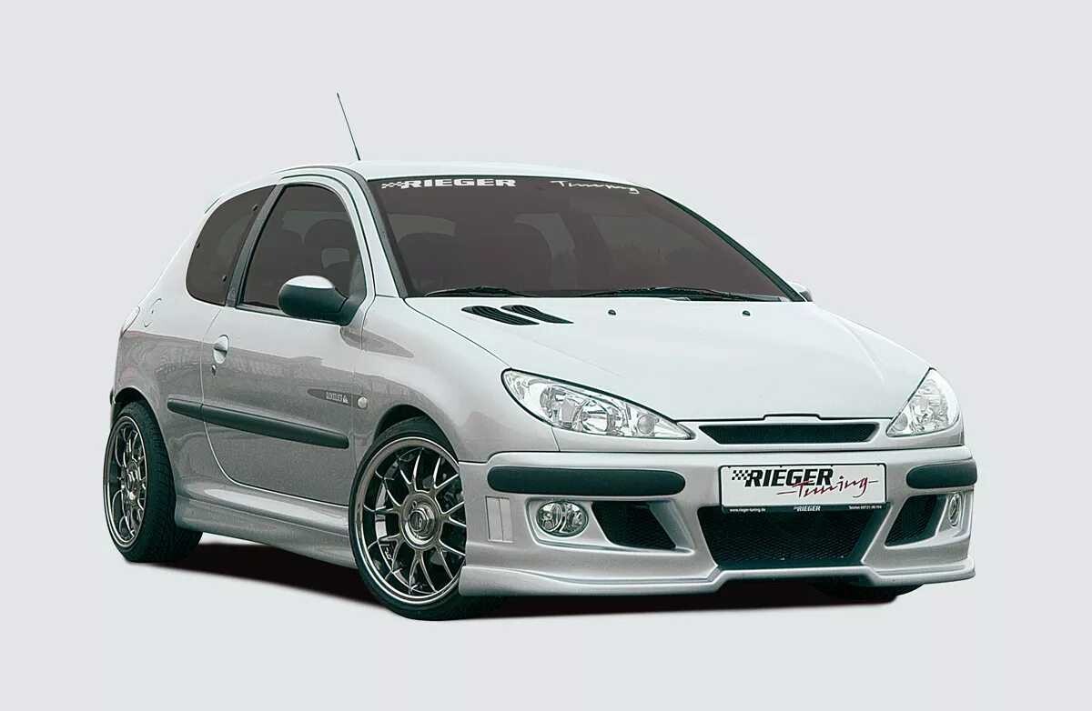 Rieger Tuning Rieger maska chladiče pro Peugeot 206 convertible CC, sedan, plast ABS bez povrchové úpravy