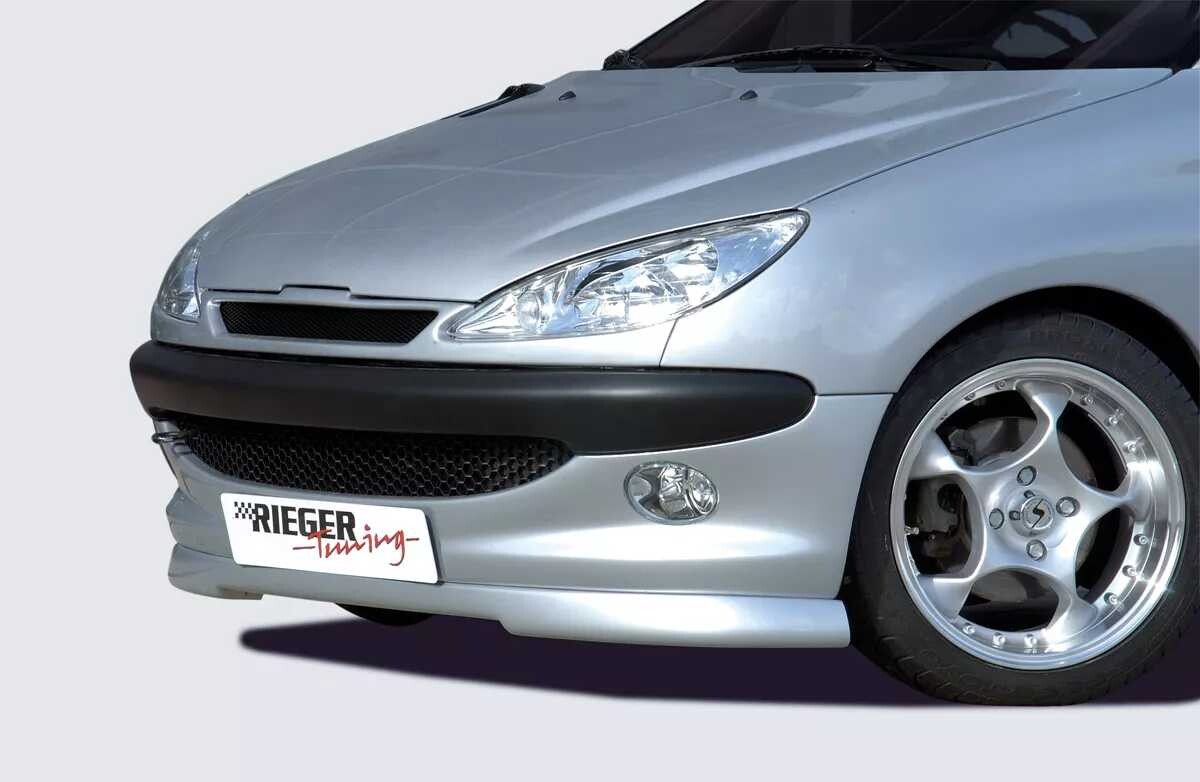 Rieger Tuning Rieger spoiler pod přední nárazník pro Peugeot 206 convertible CC, sedan, r.v. 09/98-05/06, plast ABS bez povrchové úpravy, určeno pro orig. menší nárazník (mimo GT)