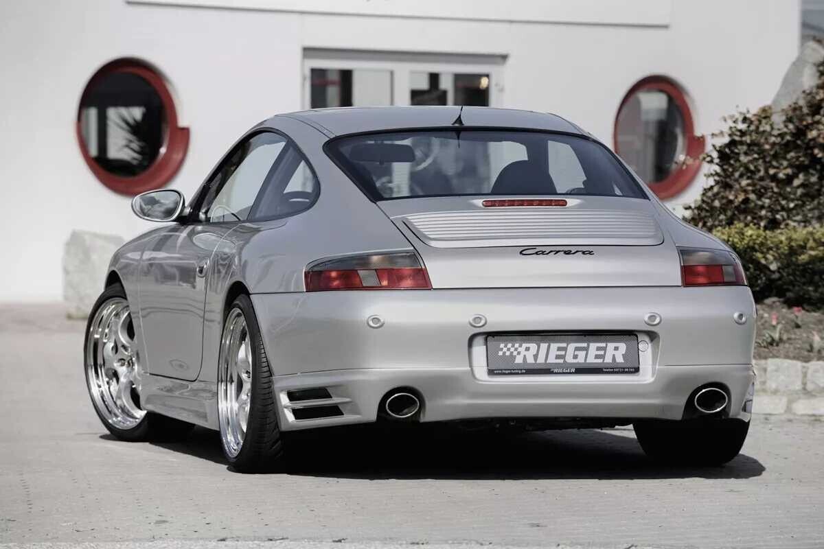 Rieger Tuning Rieger spoiler pod zadní nárazník pro Porsche 911 Typ 996 kabriolet, kupé r.v. 09/97-09/01, plast ABS bez povrchové úpravy
