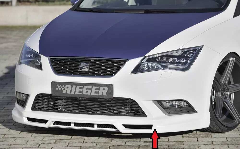 Rieger Tuning Rieger spoiler pod přední nárazník pro Seat Leon 5F 3-dvéř. (sc), 5-dvéř., 5-dvéř. (ST/Combi) před faceliftem, r.v. 10/12-12/16, plast ABS bez povrchové úpravy