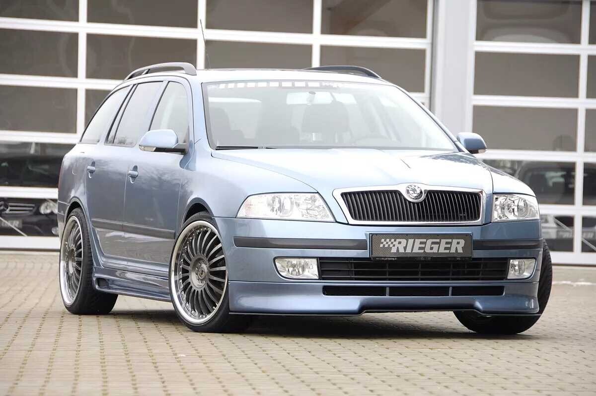 Rieger Tuning Rieger spoiler pod přední nárazník pro Škoda Octavia 1Z combi, sedan, r.v. 06/04-, plast ABS bez povrchové úpravy