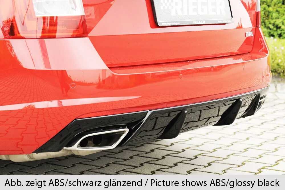 Rieger Tuning Rieger vložka zadního nárazníku pro Škoda Octavia RS 5E combi, sedan vč. faceliftu, plast ABS s povrchovou úpravou Carbon-Look, pro vozy bez tažného zařízení