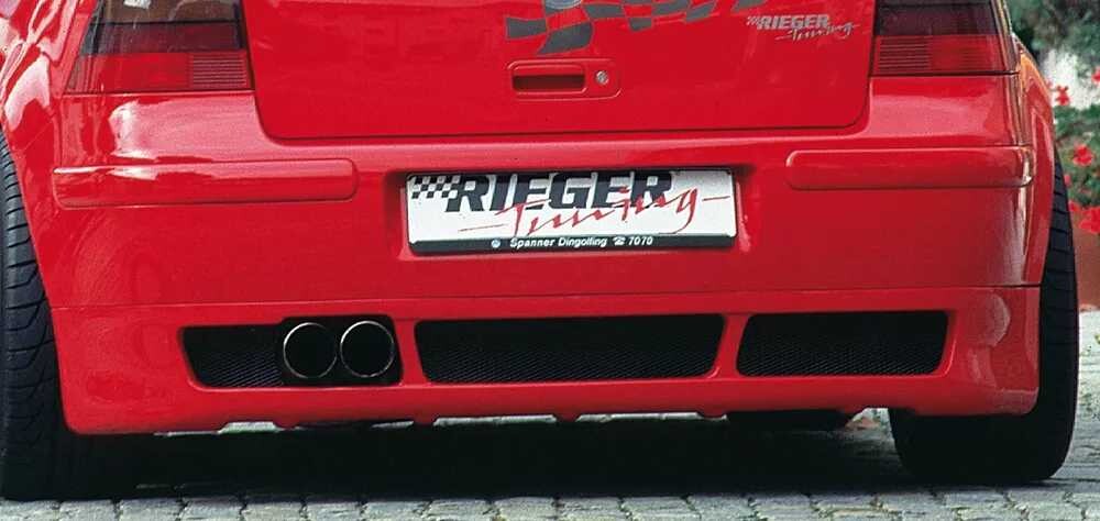 Rieger Tuning Rieger spoiler pod zadní nárazník pro Volkswagen Golf 4 1J  r.v. 10/97-03, plast ABS bez povrchové úpravy, mimo cabrio