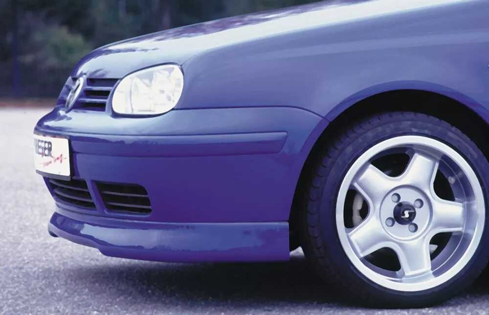 Rieger Tuning Rieger spoiler pod přední nárazník pro Volkswagen Golf 4 1J kabriolet, r.v. 10/97-03, plast ABS bez povrchové úpravy