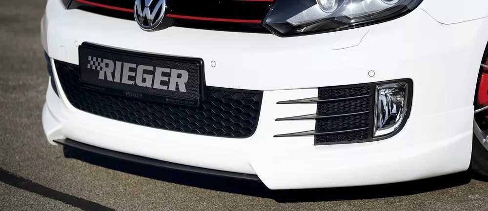 Rieger Tuning Rieger lipa pod přední nárazník Rieger pro Volkswagen Golf 6 GTD, GTI 3-dvéř., 5-dvéř., kabriolet, plast ABS bez povrchové úpravy