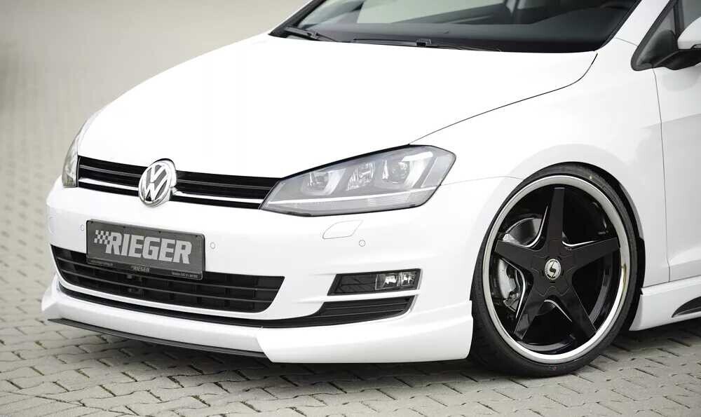 Rieger Tuning Rieger spoiler pod přední nárazník pro Volkswagen Golf 7 3-dvéř., 5-dvéř. před faceliftem, r.v. 10/12-12/16, plast ABS bez povrchové úpravy, bez žebrování