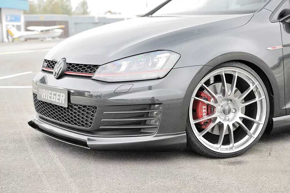 Rieger Tuning Rieger spoiler pod přední nárazník pro Volkswagen Golf 7 GTD, GTI 3-dvéř., 5-dvéř. před faceliftem, r.v. 04/13-12/16, 06/13-12/16, plast ABS bez povrchové úpravy