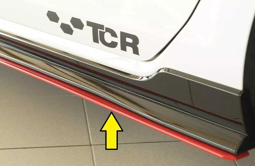 Rieger Tuning Rieger spoiler pod boční práh mont. strana levá pro Volkswagen Golf 7 GTI-TCR 3-dvéř., 5-dvéř., r.v. 01/19-, plast ABS bez povrchové úpravy