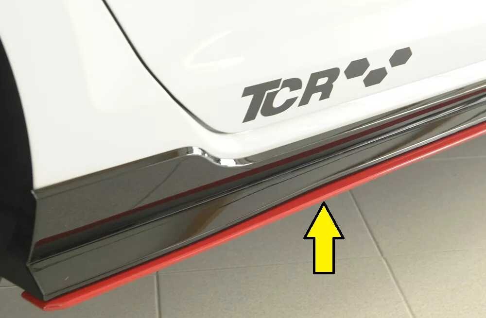 Rieger Tuning Rieger spoiler pod boční práh mont. strana pravá pro Volkswagen Golf 7 GTI-TCR 3-dvéř., 5-dvéř., r.v. 01/19-, plast ABS bez povrchové úpravy