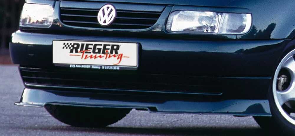 Rieger Tuning Rieger spoiler pod přední nárazník RT 01 pro Volkswagen Polo 4 6N 3-dvéř., 5-dvéř., r.v. 10/94-01, plast ABS bez povrchové úpravy, bez Styling paketu