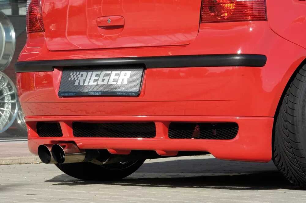 Rieger Tuning Rieger spoiler pod zadní nárazník pro Volkswagen Polo 5 9N 3-dvéř., 5-dvéř. po faceliftu r.v. 00/06-, 10/01-03, plast ABS bez povrchové úpravy
