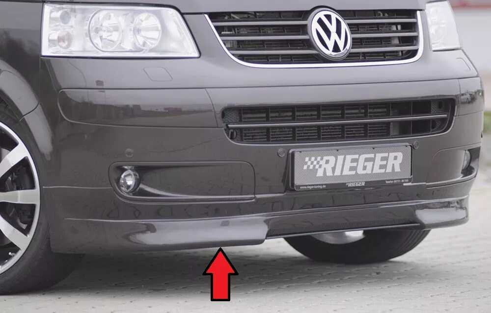 Rieger Tuning Rieger spoiler pod přední nárazník pro Volkswagen T5 bus před faceliftem, r.v. 04/03-08/09, plast ABS bez povrchové úpravy